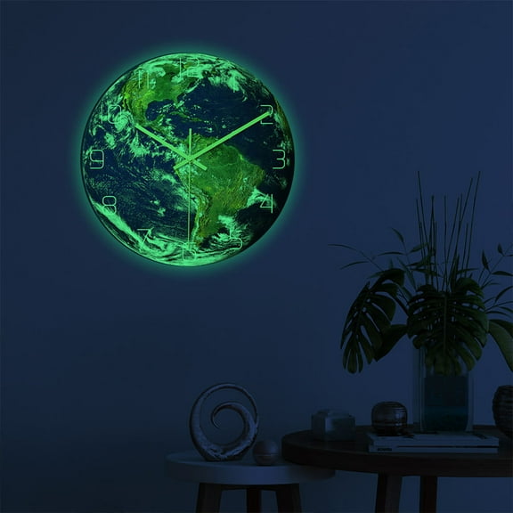 Clispeed Coordinate Map Shape Wall Clock for Bedroom Kitchen and Dining Room