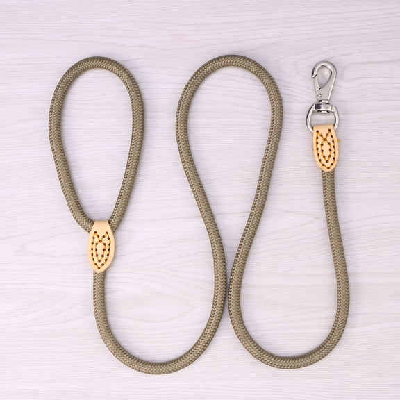 Clispeed Strong Grip Dog Leash Heavy Duty Clasp Beige 1Pack