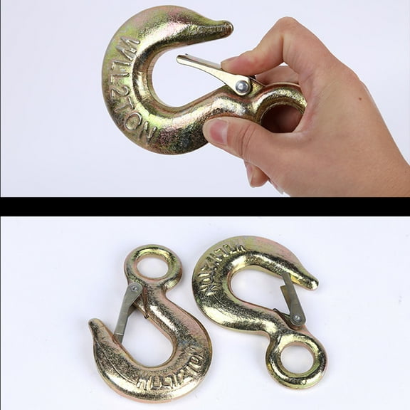 Clispeed Stainless Steel Lifting Hook Golden Alloy Chain Hook Small Lightweight for Ship Use