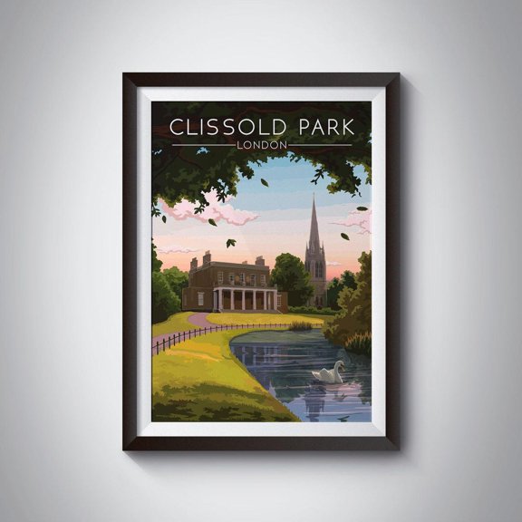Clissold Park London Hackney Stoke Newington Wall Decor, Unframed Paper Poster 8x10in