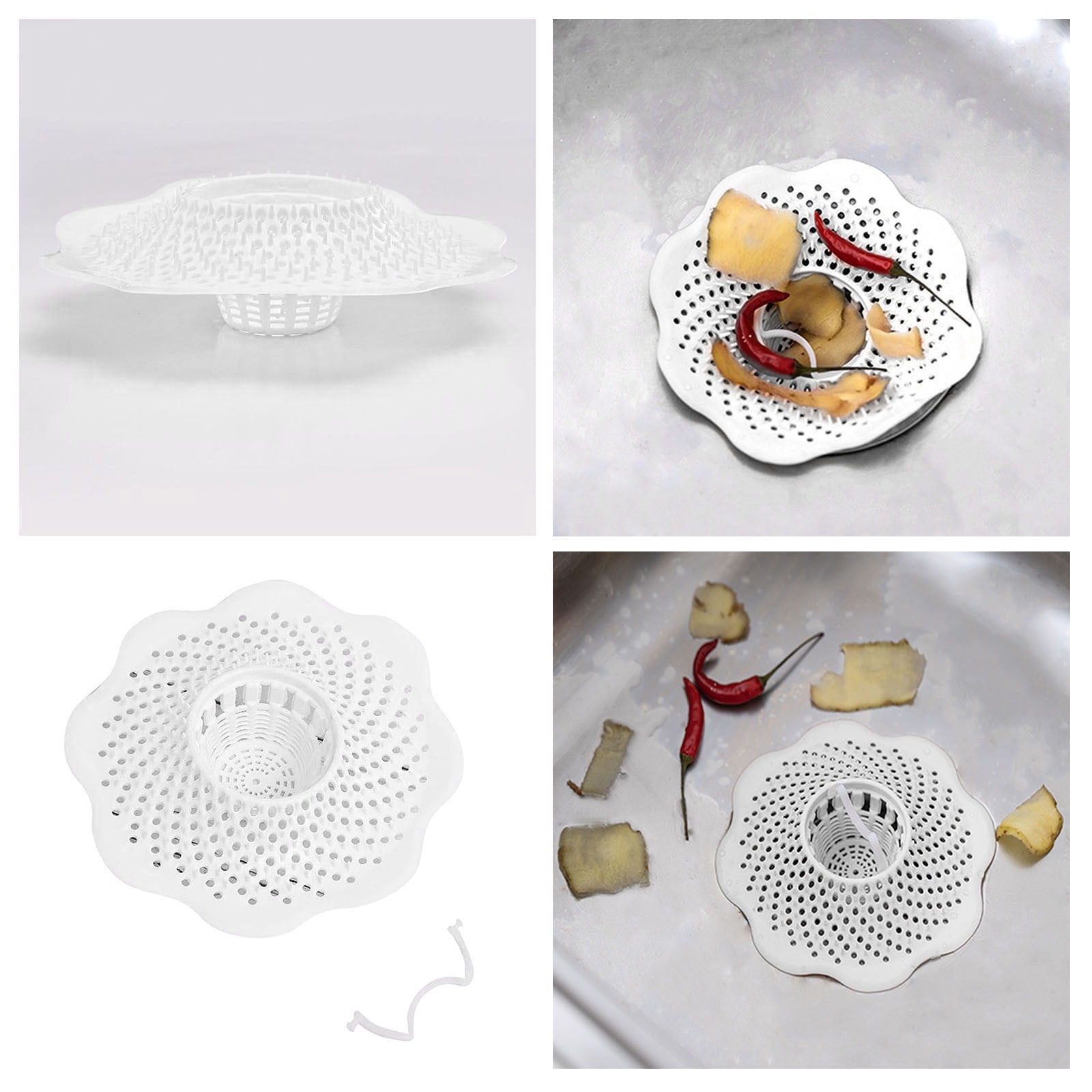 Tub Drain Hair Catcher, Shower Drain Cover Hair Catcher, Suction Cup ...