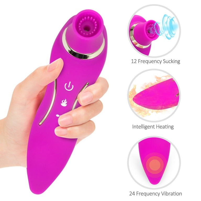 Clit Nipple Stimulator Vibrator for Women, Vibrating Sucking ...