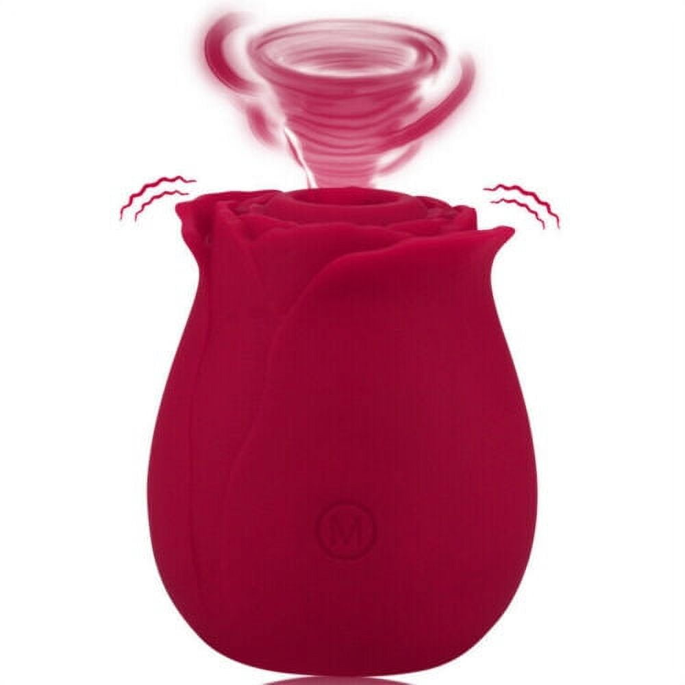 Clit Pump Sucking Rose Vibrator G-Spot Dildo Waterproof Adult Sex Toy for Women.