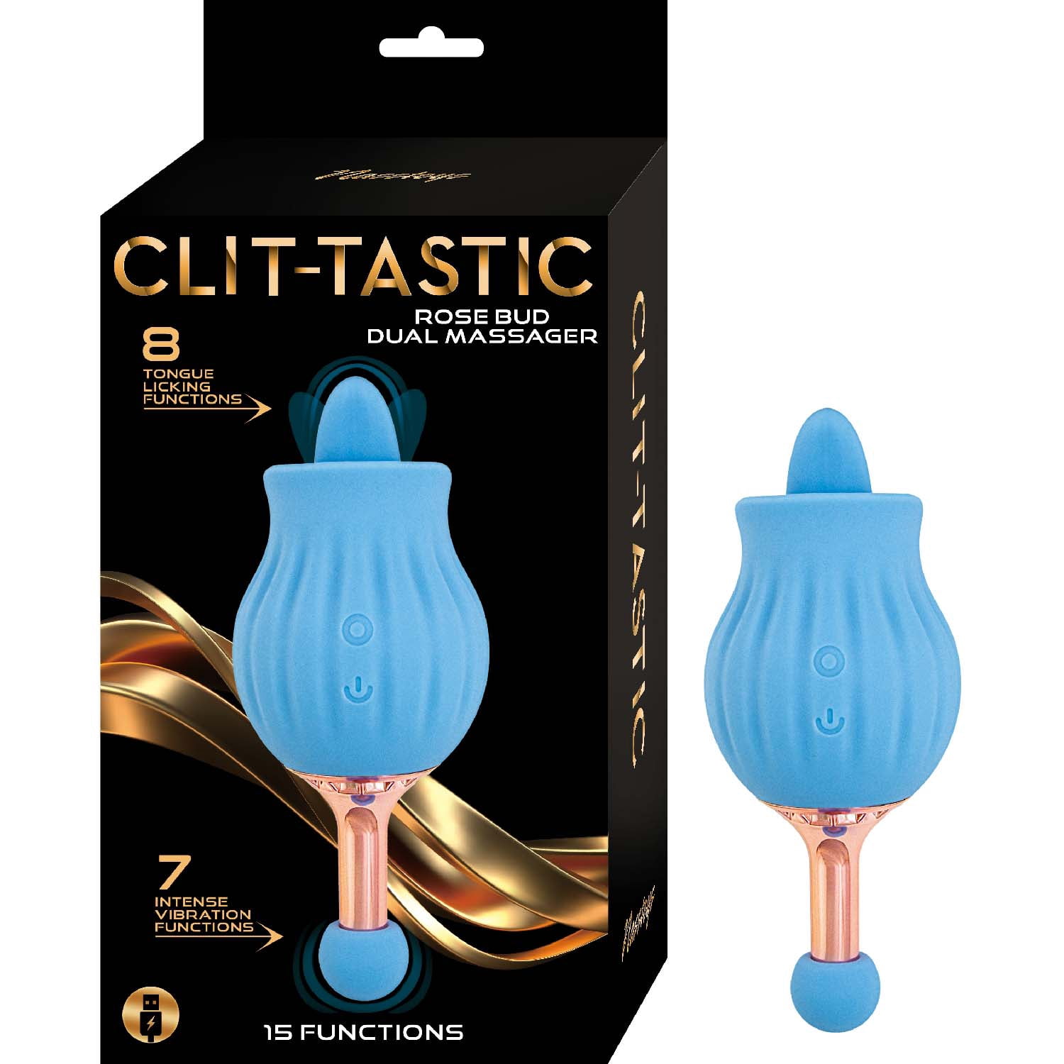 Clit-tastic Rose Bud Dual Massager Blue - Walmart.com