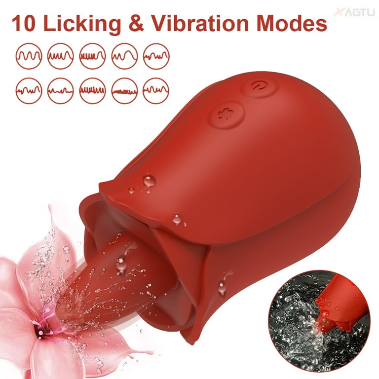 Clitoral Tongue Licking G Spot Vibrator Dildo Stimulator Massager Sex Toys  Women