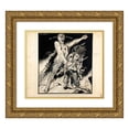 thumbnail image 1 of Clive Uptton 13x12 Gold Ornate Wood Frame and Double Matted Museum Art Print Titled - The Will to Win (Between 1939 and 1946), 1 of 4