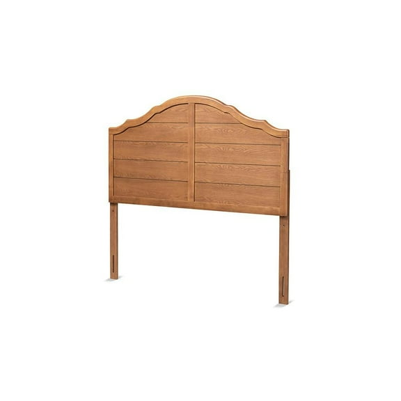 Clive Vintage Traditional Farmhouse Ash Walnut Finished Wood Queen Size Headboard