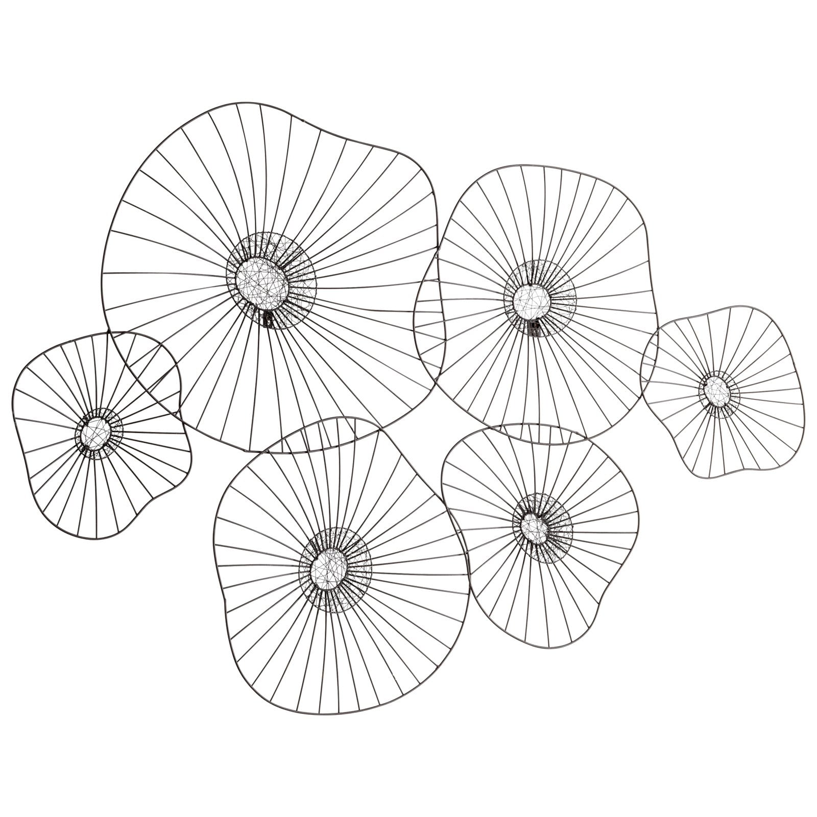 Graphite Gray 55.5" Contemporary Iron Wall Sculpture