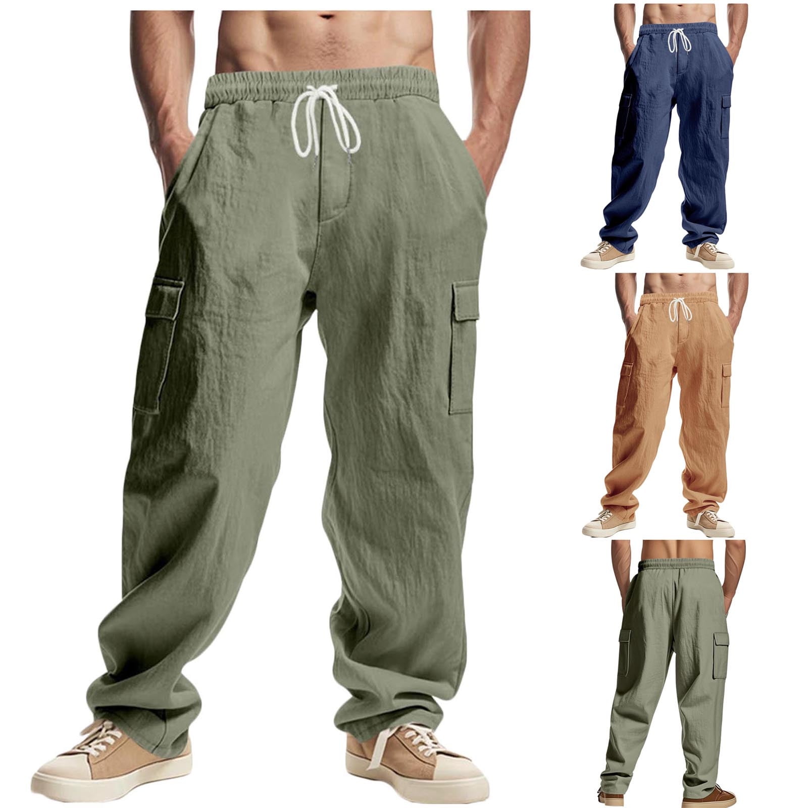 Cllios Cargo Pants for Men Relaxed Fit Outdoor Casual Trousers Work ...