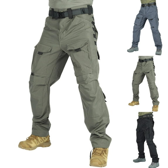 Cllios Cargo Pants for Men Relaxed Fit Outdoor Casual Trousers Work Pants Gym Camping Baggy Cargo Pant with Multi Pockets S-3XL