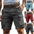 thumbnail image 1 of Cllios Cargo Shorts for Men Relaxed Fit Summer Classic Workout Shorts Cotton Beach Gym Shorts with Multi Pockets, 1 of 7
