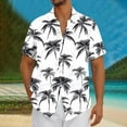 thumbnail image 1 of Cllios Hawaiian Shirt for Men Summer Floral Print Holiday Tops Quick Dry Cuban Collared Short Sleeve T-shirts Casual Button Down Bowling Shirts M-4XL, 1 of 5