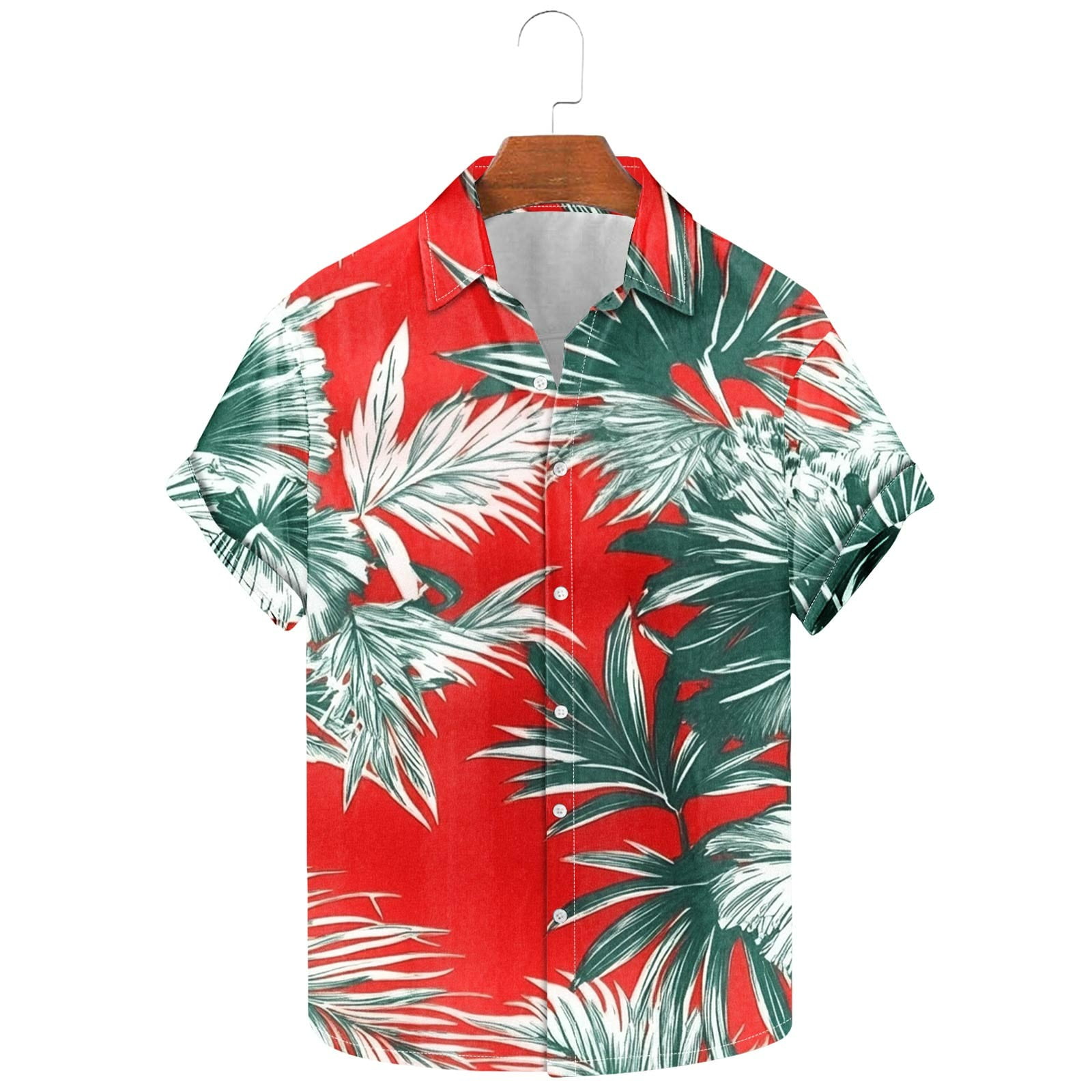 Cllios Hawaiian Shirts for Men Funny Floral Graphic Aloha Tops Quick ...