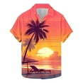thumbnail image 1 of Cllios Hawaiian Shirts for Men Funny Floral Graphic Beach Tops Relaxed Fit Lapel Collared Short Sleeve T-shirts Cotton Button Down Bowling Shirts S-5XL, 1 of 5