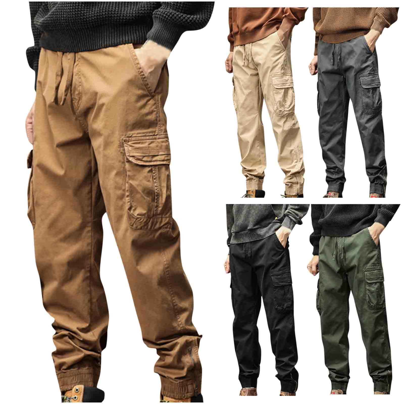 Cllios Men's Cargo Pants Relaxed Fit Outdoor Athletic Trousers Work ...