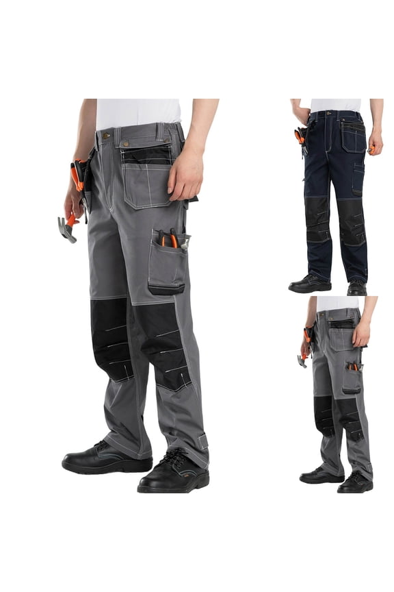 Men's Cargo Pants Relaxed Fit Outdoor Athletic Trousers Work Pants Lightweight Workwear Baggy Cargo Pant with Multi Pockets S-3XL
