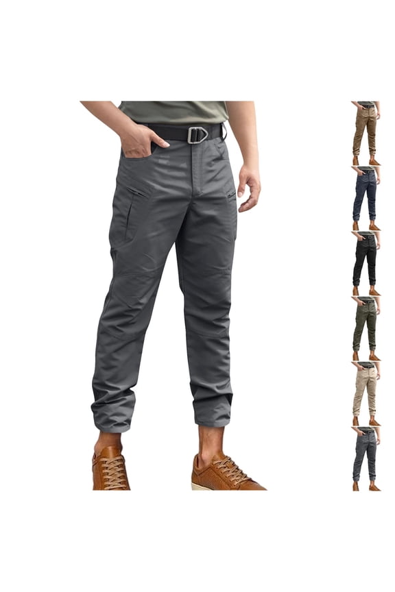 Men's Cargo Pants Relaxed Fit Outdoor Hiking Trousers Work Pants Classic Travel Baggy Cargo Pant with Multi Pockets S-3XL