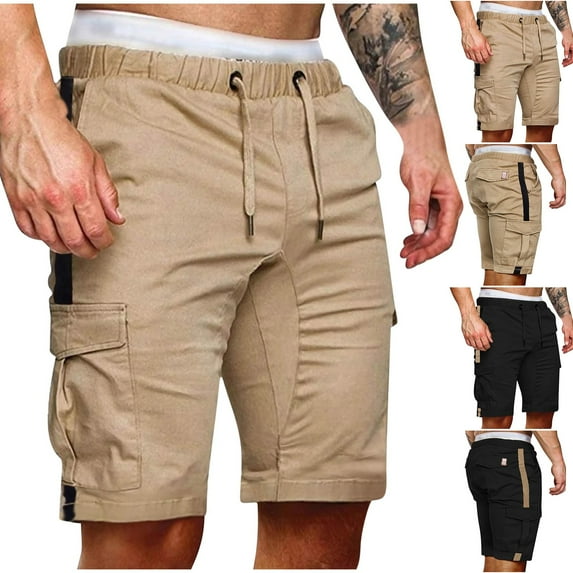 Cllios Men's Cargo Shorts Below the Knee Summer Lightweight Workout Shorts Running Work Gym Shorts with Multi Pockets