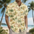 thumbnail image 1 of Cllios Men's Hawaiian Shirts Funny Floral Print Aloha Tops Vacation Cuban Collared Short Sleeve T-shirts Casual Button Down Bowling Shirts S-5XL, 1 of 6