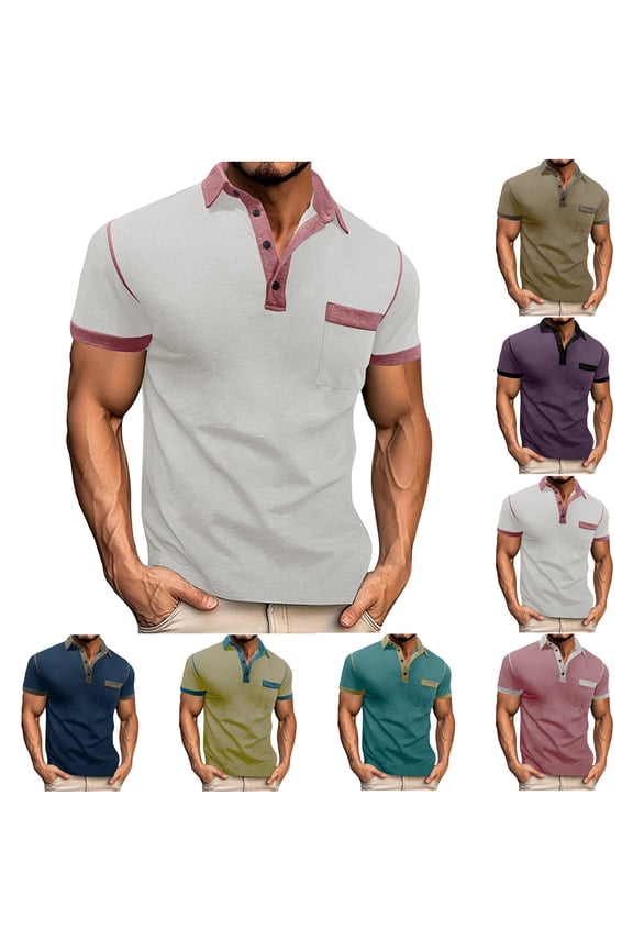 Men's T Shirts Summer Short Sleeve Tees Loose Fit Crew Neck Tops Moisture Wicking Athletic Gym Plain Button Up Shirts S-3XL