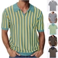 thumbnail image 1 of Cllios Men's T-shirts Casual Short Sleeve Tees Loose Fit Crew Neck Tops Stretchy Work Gym Striped Shirts M-3XL, 1 of 10
