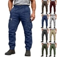 thumbnail image 1 of Cllios Mens Cargo Pants Slim Fit Outdoor Athletic Trousers Work Pants Lightweight Workwear Baggy Cargo Pant with Multi Pockets 29-40, 1 of 3