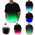 thumbnail image 1 of Cllios T Shirts for Men Summer Short Sleeve Tees Classic Fit Crew Neck Tops Breathable Workout Gym Gradient Shirts M-4XL, 1 of 3