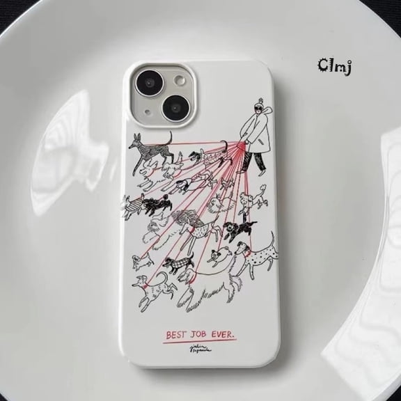 Clmj cute dog puppy phone case for iPhone 13 mini 12 Pro 11 14 se 2020 x XR XS Max 7 8 plus silicone phone cover iPhone case