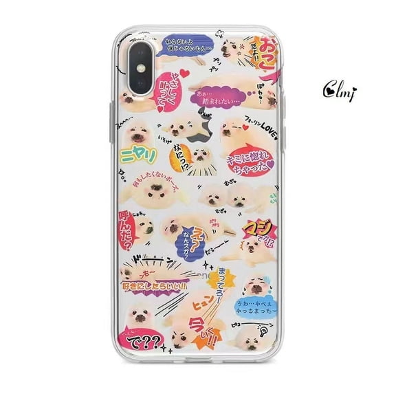 Clmj cute rabbit seal phone case for iPhone 14 plus 11 12 13 pro Xs XR for Samsung Galaxy S22 S21 cartoon animal silicone cover