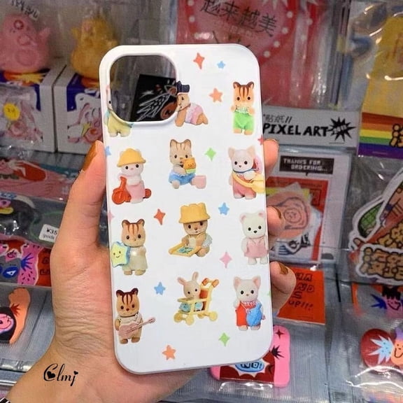 Clmj cute vintage bear cartoon animal star phone case for iPhone 14 plus 11 12 Pro 13 mini XR XS Max 7 8 se 2020 silicone cover