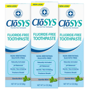 CloSYS Fluoride Free Toothpaste 3.4oz Triple Pk