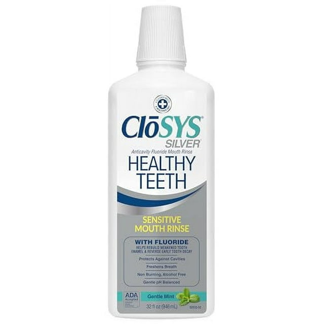 CloSYS Healthy Teeth Oral Rinse Mouthwash 32 Fl Oz