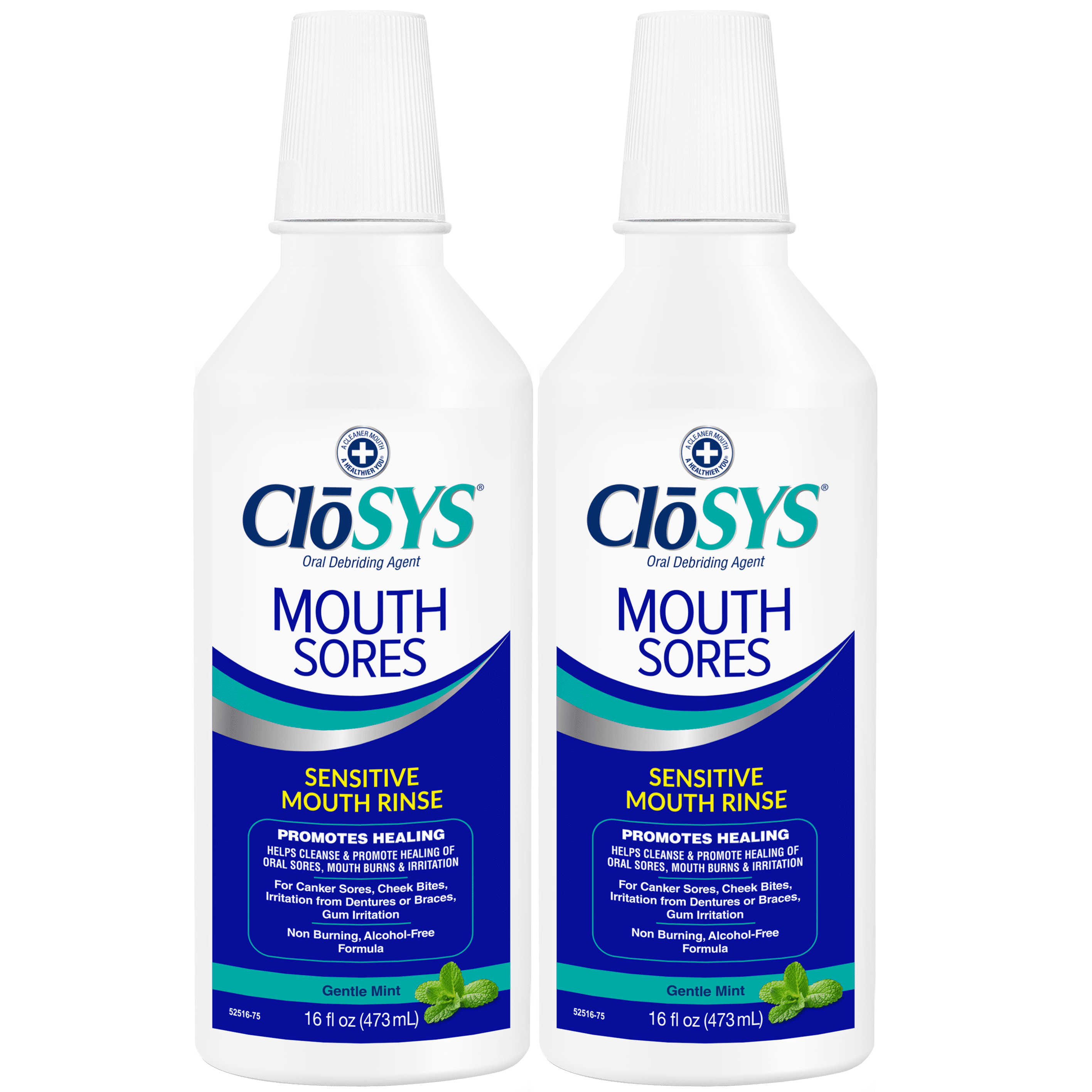 CloSYS Hydrogen Peroxide Mouthwash, 16 oz, Canker Sore Mouthwash ...