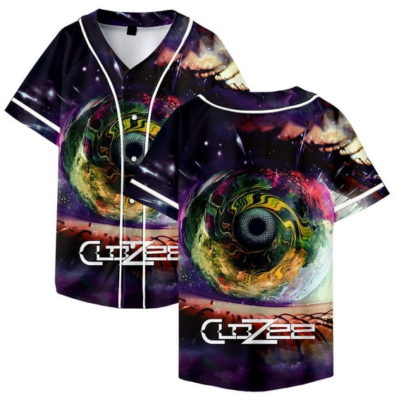 CloZee Jersey Merch Harajuku Thin button Baseball Uniform Men/Women Baseball Jersey For EDM Festivals Color6