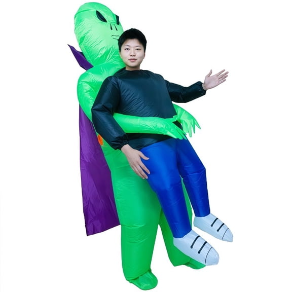 Cloak Alien Costume Alien Catching Inflatable Suit Halloween Cosplay Props Holiday Party Party Dress Up Novelty Dress Up,Height 59"74.8",Alien