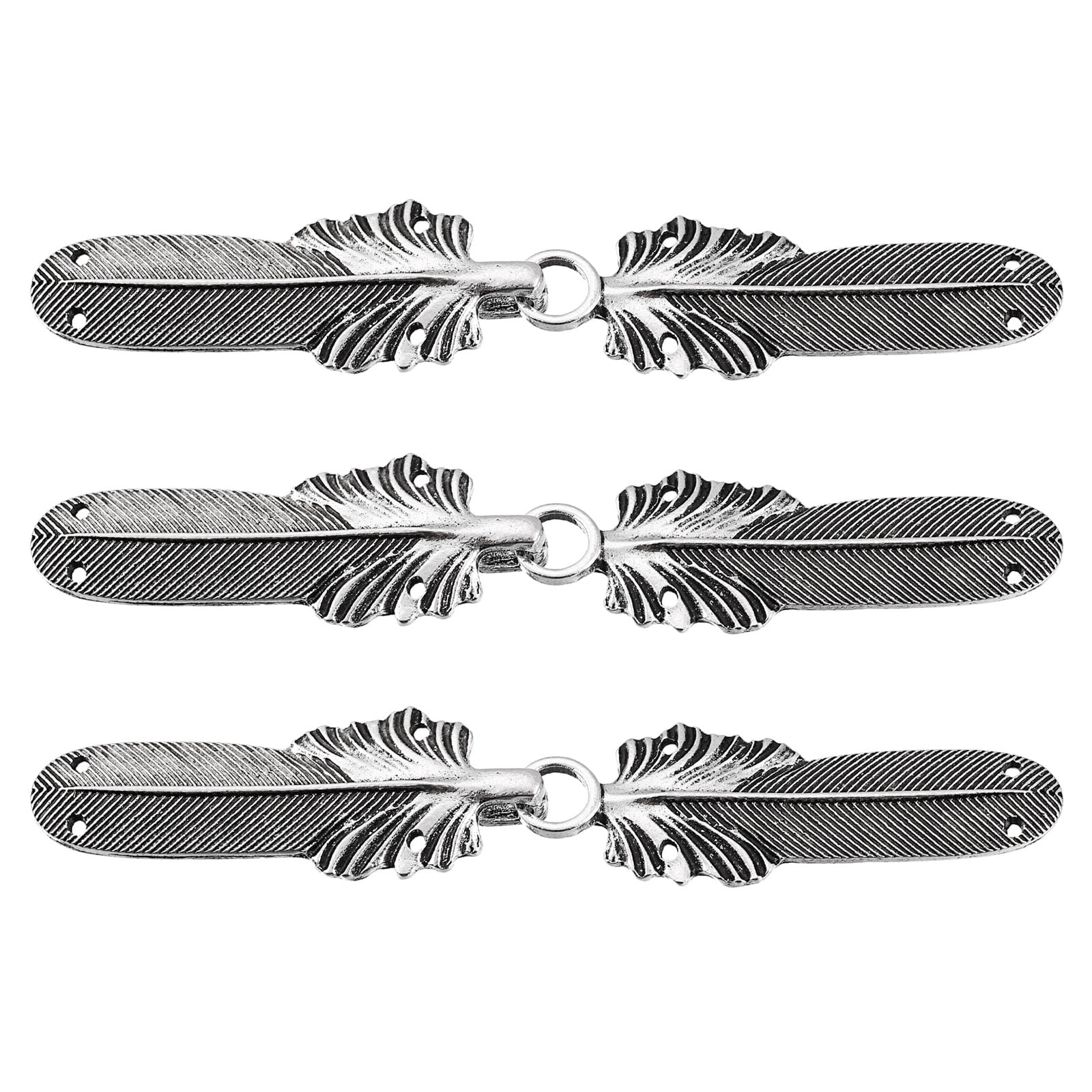 Cloak Clasp, 3 Pairs Feather Vintage Cape Clasps Sew on Hooks and Eyes