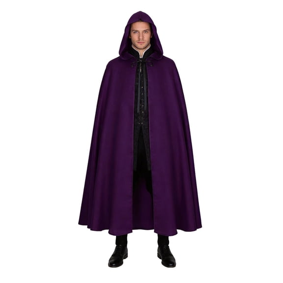 Cloak With Hood Men, Multi Color Fancy Dress Cover, Vampire Wizard Attire, Wizard Cloak, Renaissance Hooded Cape Vintage Cloak Medieval Cloak With Hood Halloween Medieval Cosplay Cloak, One Size