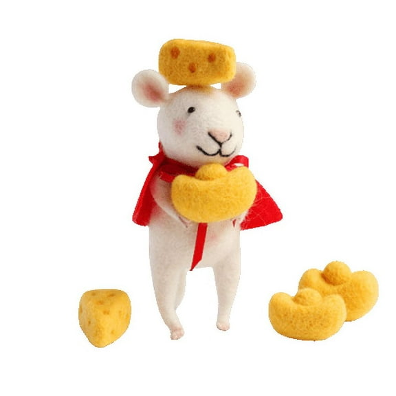 Cloak Mouse Needle Felting Kits for Beginners Gift for Mother's Day Craft Kit