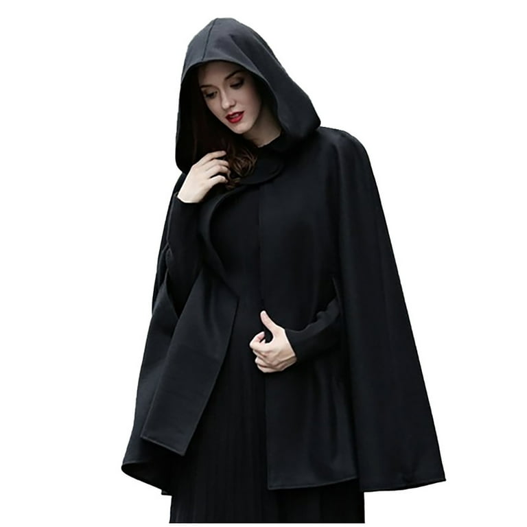 Hooded Batwing sleeve long woolen coat Hooded Batwing sleeve long woolen coat