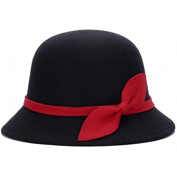 Cloche Bucket Bowler Fedora Floppy Derby Vintage Felt Hat Cap Women