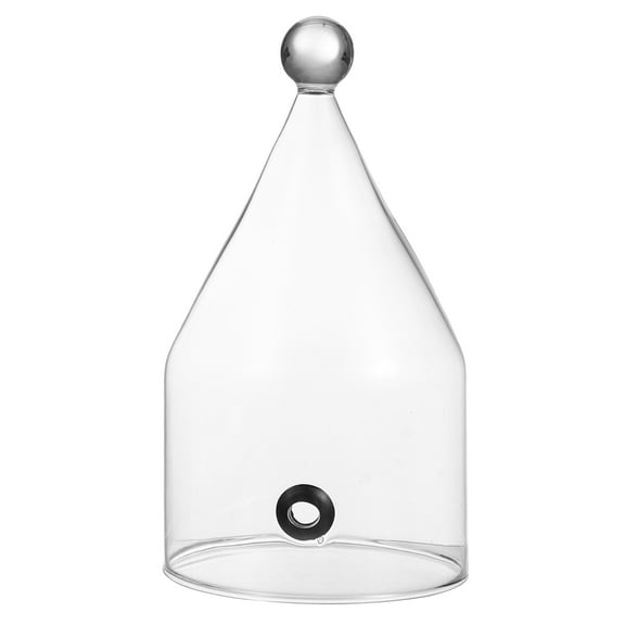 NIAIZEK Glass Food Protector Dome for Smoking Food Bread Freshness Cover Dust Proof 4.94.98.5in