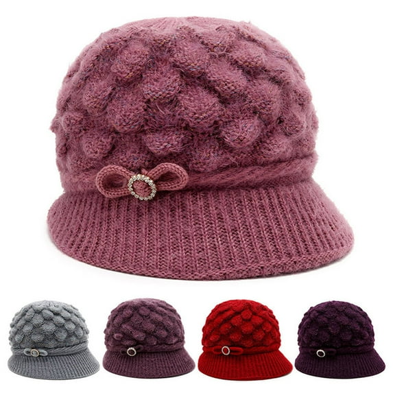 Cloche Round Hat for Women 1920s Fedora Bucket Vintage Hat Flower Accent