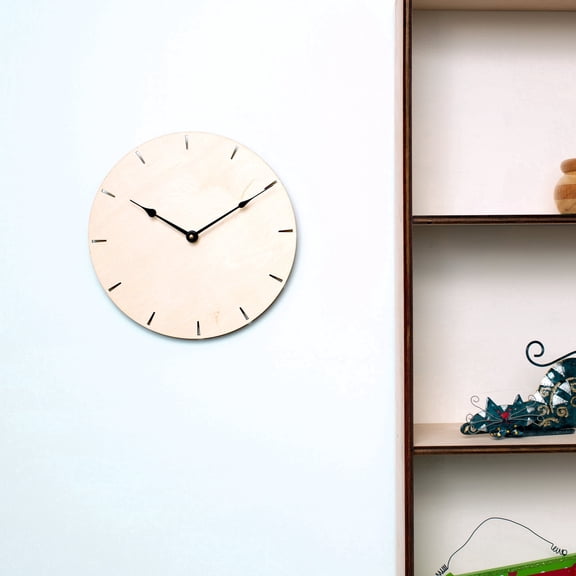 Clock Assembly Clean Dash Wall Clock, 12 Inch Plywood Decorative Clock