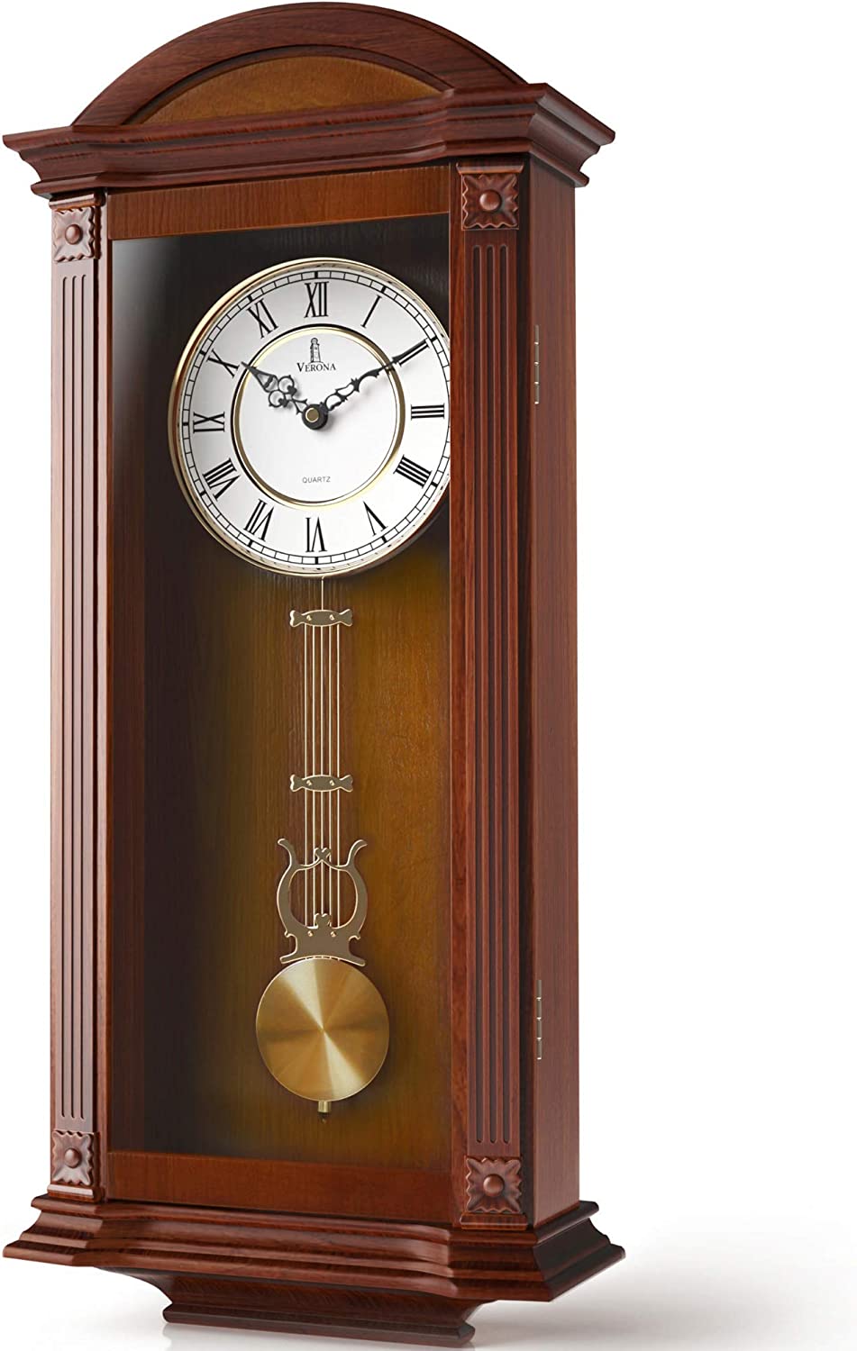 Clock Battery Operated Large Hanging Grandfather Clock With Quiet Wood Clock Wooden Clock