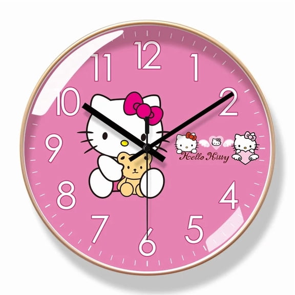 Clock Cartoon Education Mute Watch Mute Sweep Quartz Clock Wall Decoration Bedroom Decor Household Supplies