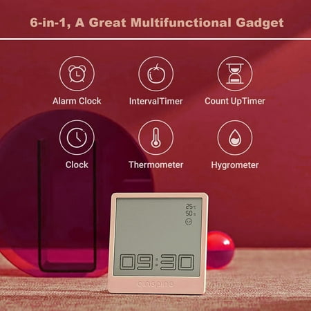 Clock,Clock Sync Bedrooms And In 1 And With Alarm Clock Snooze Mode Time Alarm Clock Bt Time Sync Temperature And Clock Time 6-in-1 Clock Mode To Time 1 Clock With Beige