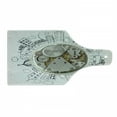 thumbnail image 1 of Clock Cutting Board, Alarm Clock with Cloudsd Buildings Around It in Vintage Style Pattern Design, Decorative Tempered Glass Cutting and Serving Board, Wine Bottle Shape, Pale Grey, by Ambesonne, 1 of 1