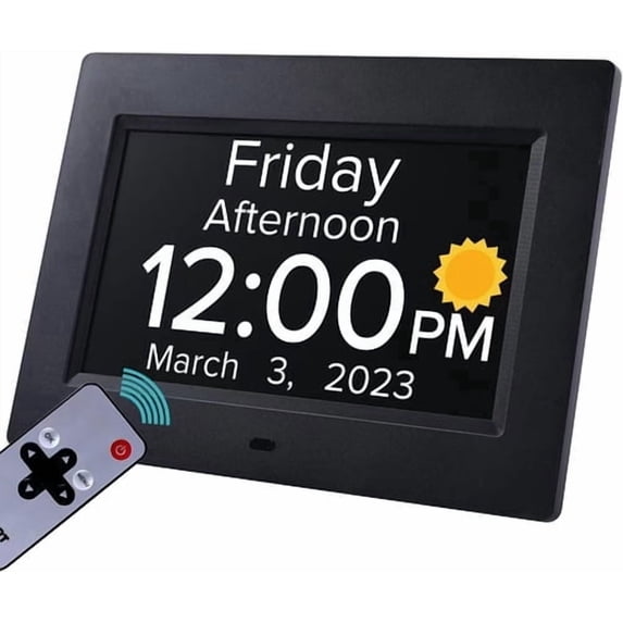 Clock with Day and Date for Elderly, 10" Large Display Digital Calendar Day Clock with 20 Custom Alarms and Medicine Reminders, Large Digital Calendar Clocks for Seniors