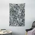 thumbnail image 1 of Clock Decor Tapestry, A Background with Metal Realistic Cogwheels Engineering and Technologic Theme Pattern, Wall Hanging for Bedroom Living Room Dorm Decor, 40W X 60L Inches, Grey, by Ambesonne, 1 of 5