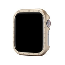 Clock Design Case for Apple Watch Series 3/2/1 42mm, Hard PC Protective Case, Edge Protector Bumper Frame Cover Compatible with iWatch Series 3/2/1 42mm, Gold